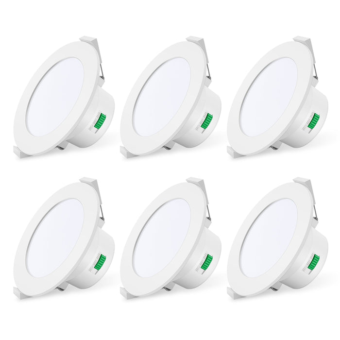 10W IP65 White LED Downlight Dimmable Tri-coulor, 70-80mm Cutout, 6 PACK